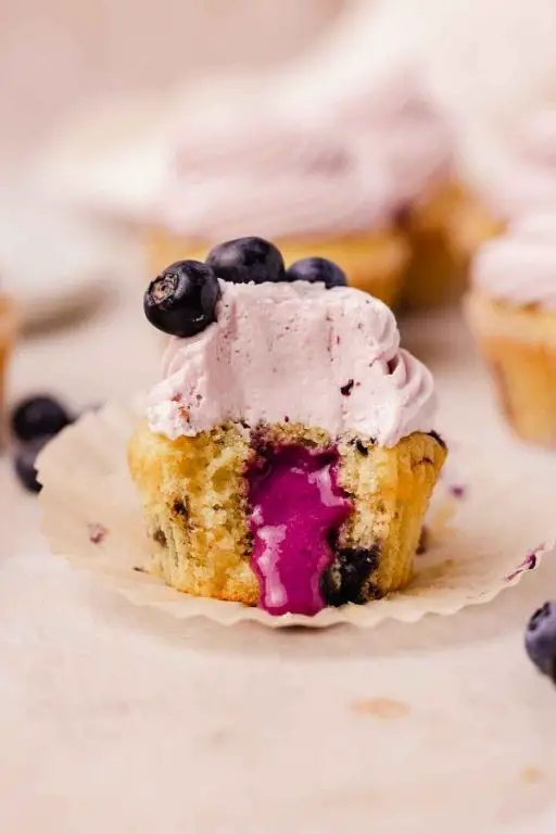Blueberry Cheesecake Cupcakes with Cream Cheese Frosting