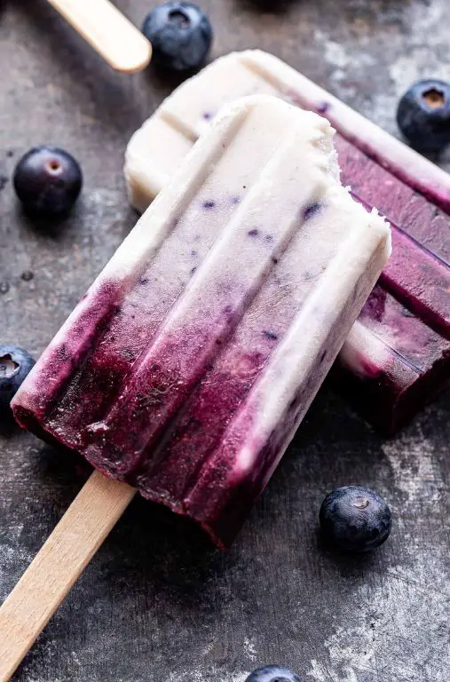 Blueberry Coconut Popsicles