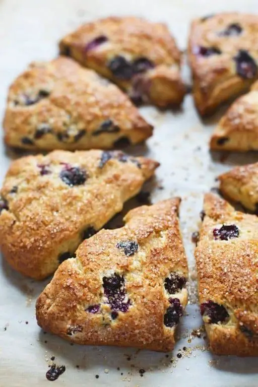 Blueberry Confectionary Sugar Scones
