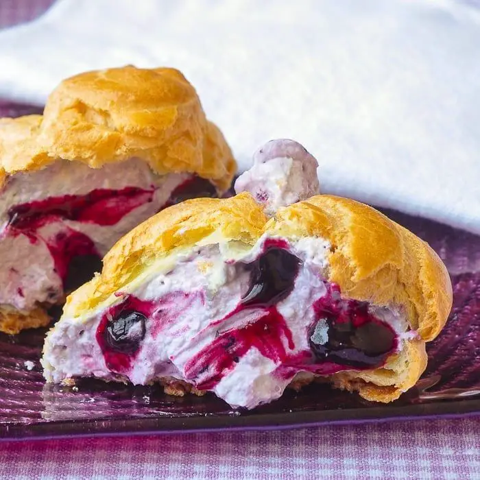 Blueberry Cream Horns