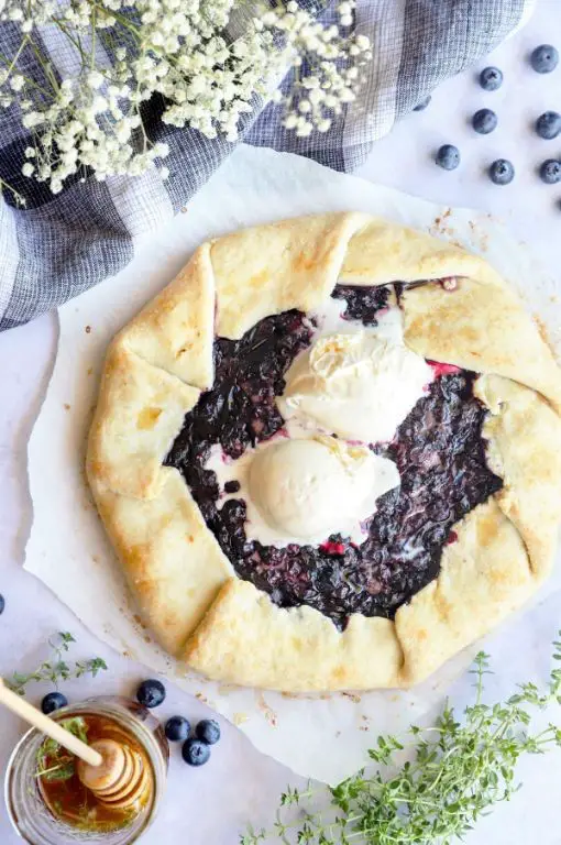 Blueberry Galette with Honey Drizzle