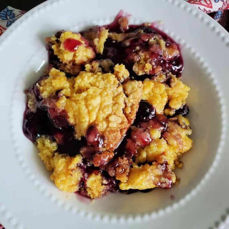 Blueberry Lemon Crockpot Cake