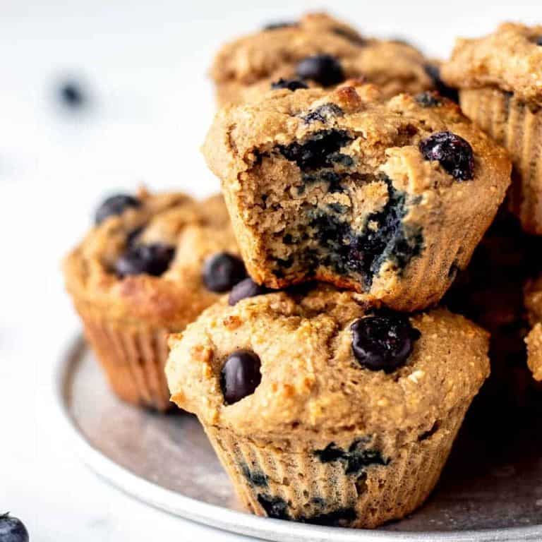 Blueberry Protein Muffins with Oats
