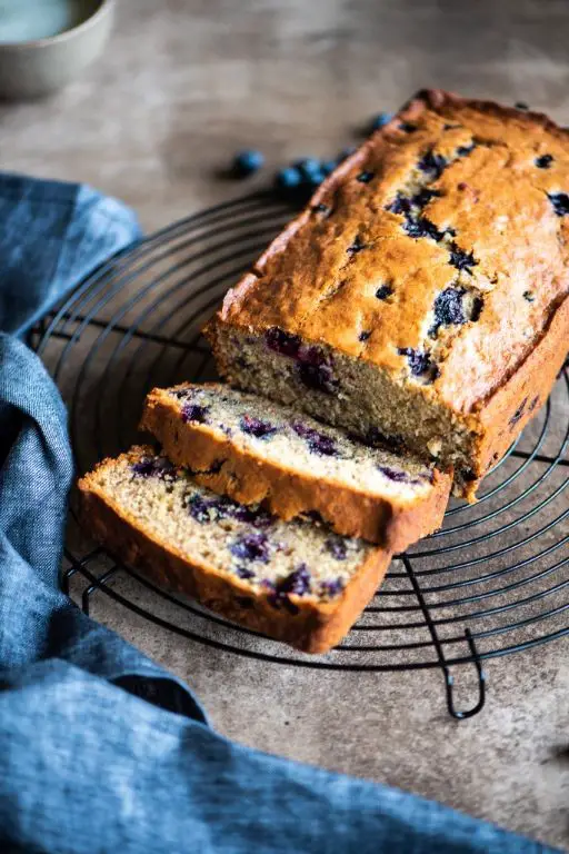 Blueberry Sour Cream Banana Bread