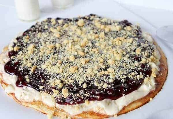 Blueberry Streusel Dessert Pizza