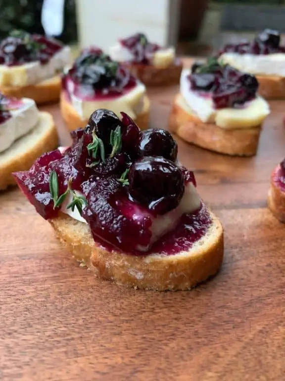 Blueberry and Brie Bruschetta