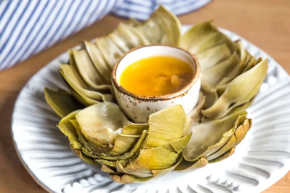 Boiled Artichoke with Herb Butter