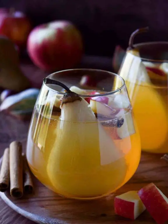 Bosc Pear and Apple Cider Sangria