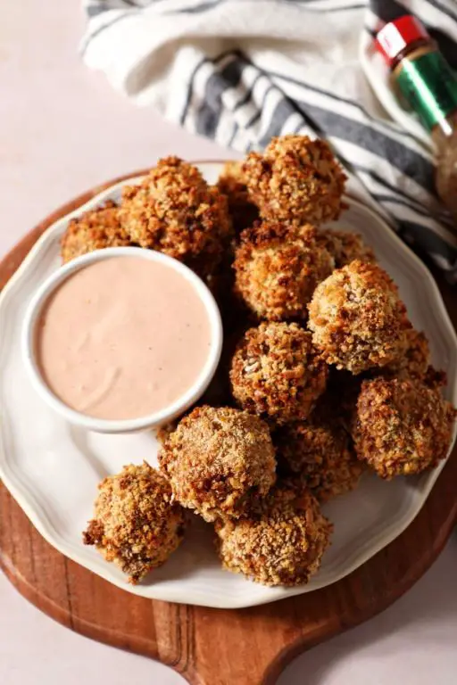 Boudin Balls with Garlic Butter Sauce