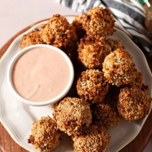 Boudin Balls with Spicy Ranch Dressing