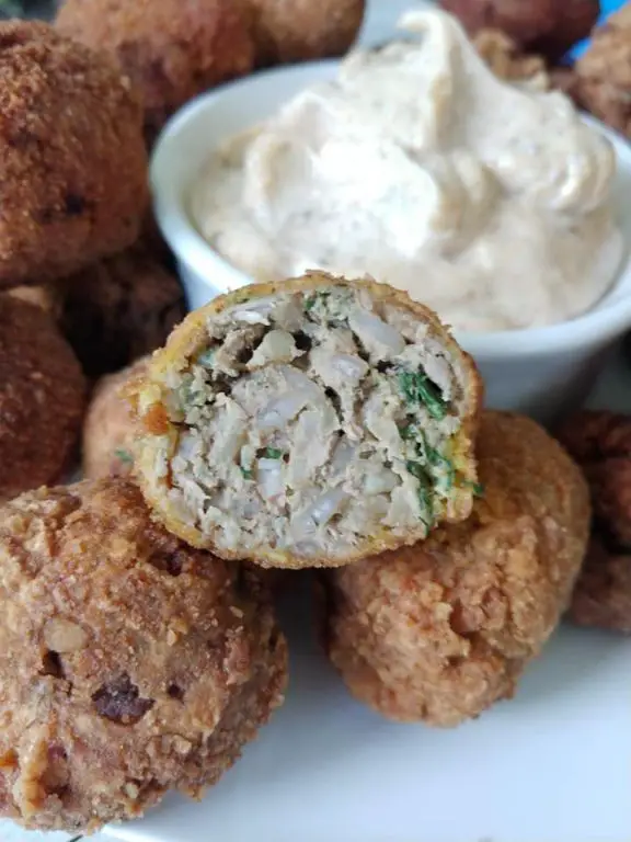 Boudin Balls with Zesty Lime Dip
