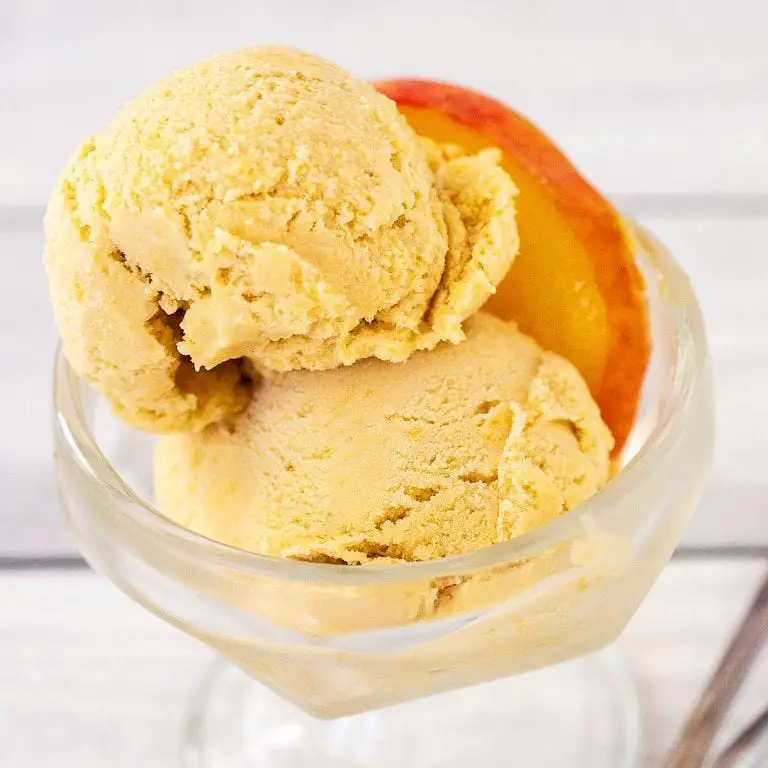 Bourbon Infused Peach Ice Cream