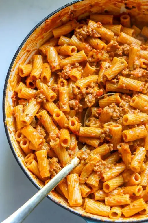 Boursin Cheese and Sausage Rigatoni