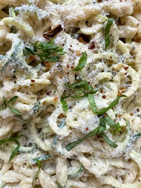 Boursin Cheese and Zucchini Noodles