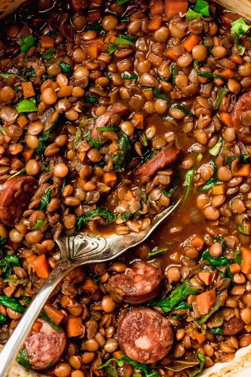 Bratwurst and Lentil Stew