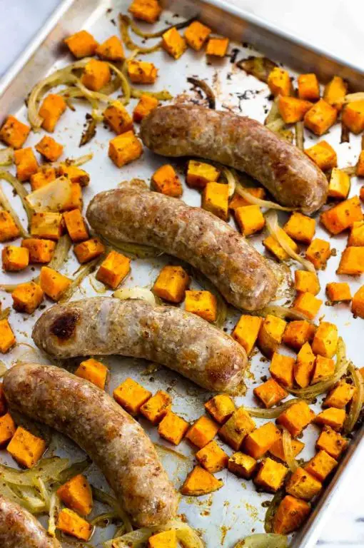 Bratwurst and Sweet Potato Bake