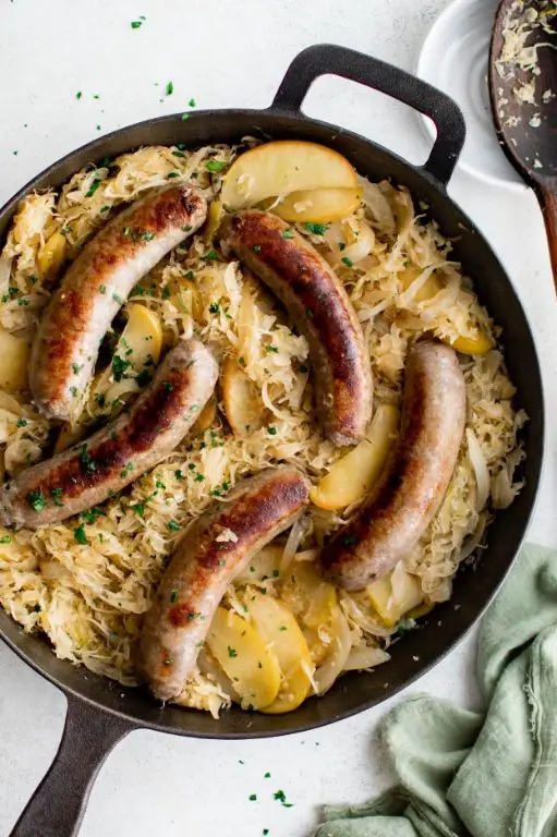 Bratwurst with Sauerkraut