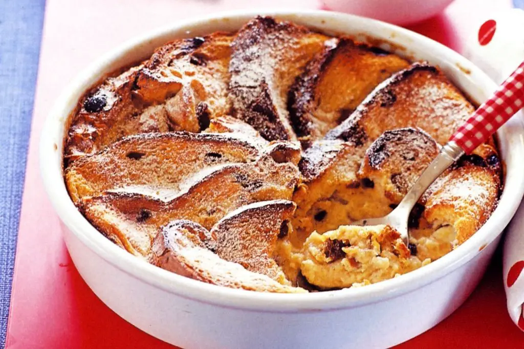 Bread and Butter Pudding with Raisins