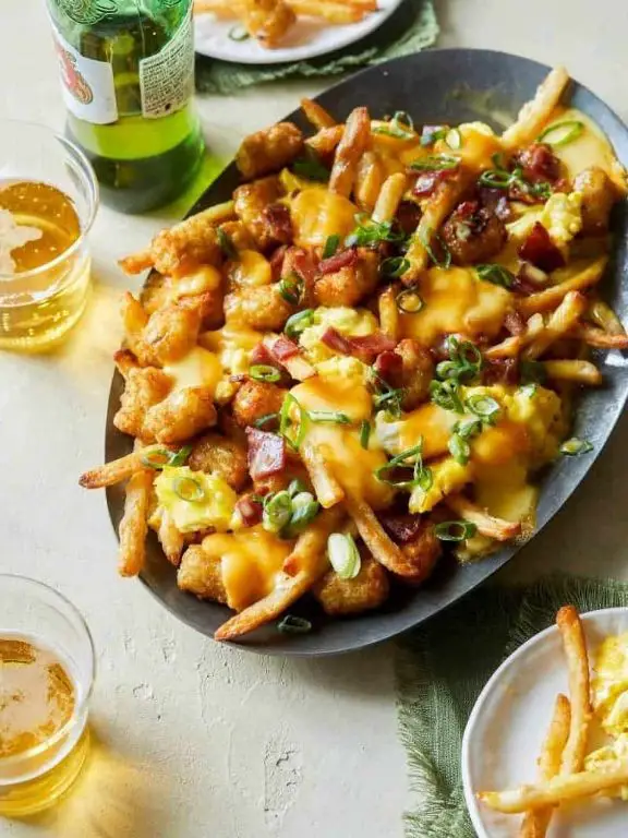 Breakfast Poutine with Eggs and Hollandaise