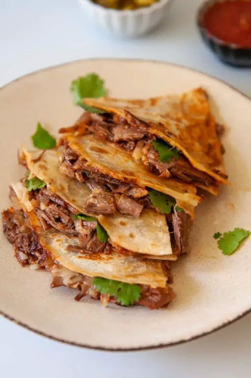 Brisket Quesadillas with Pepper Jack Cheese