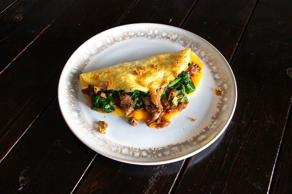 Brisket and Cheddar Omelette