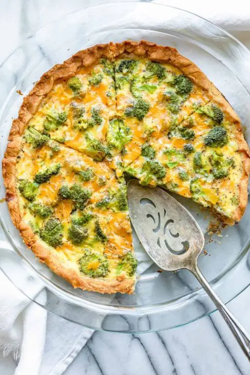 Broccoli and Cheddar Quiche