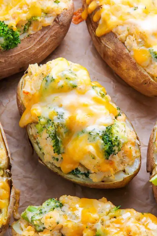Broccoli and Cheese Twice Baked Potatoes