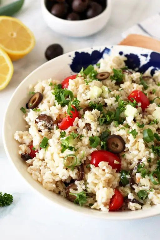 Brown Rice Salad with Lemon Vinaigrette