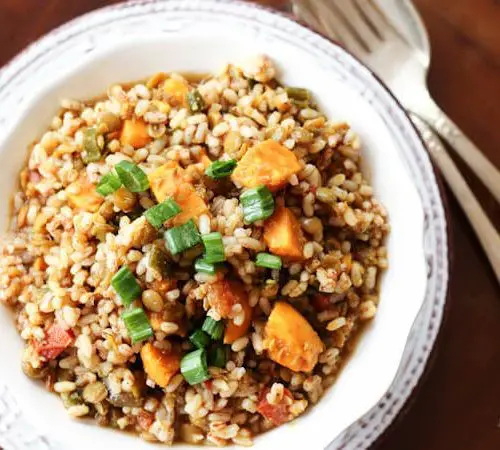 Brown Rice and Lentil Pilaf
