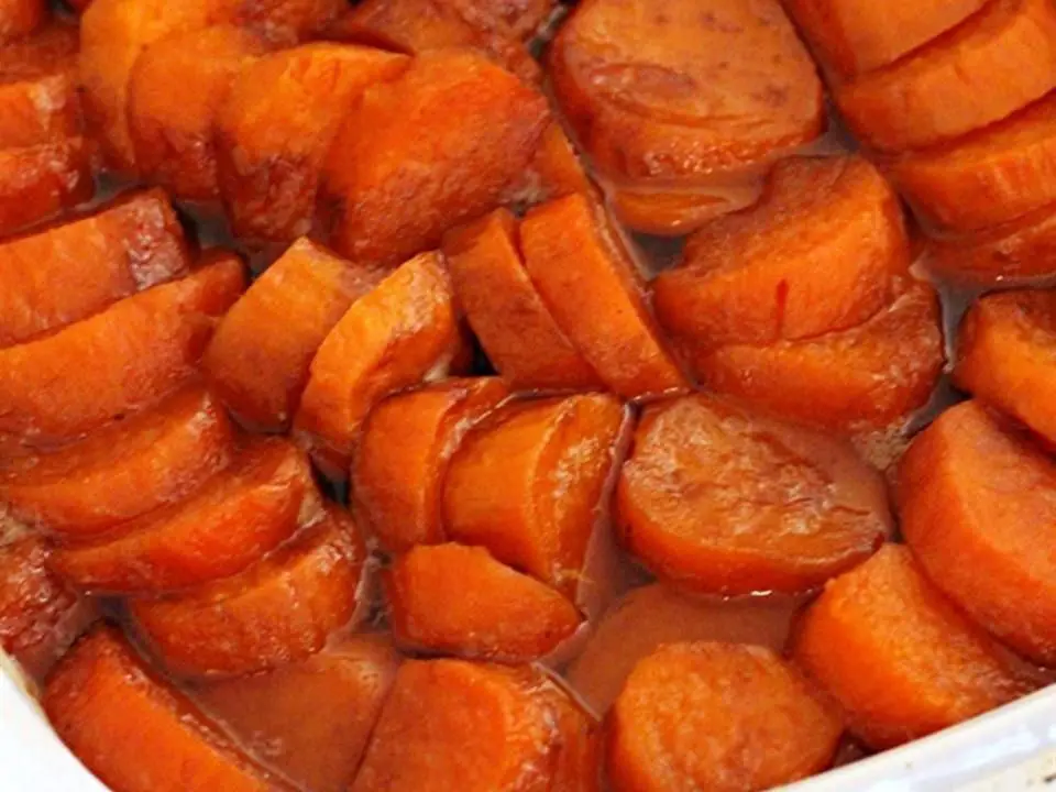 Brown Sugar Glazed Sliced Sweet Potatoes