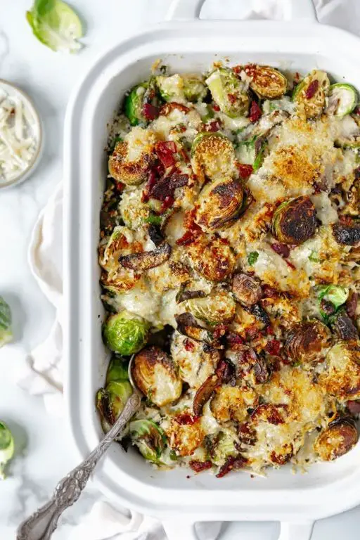 Brussel Sprout and Bacon Casserole