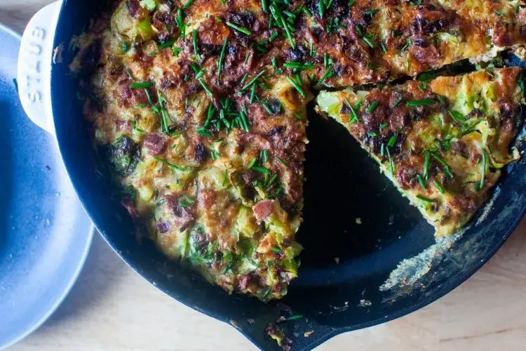 Brussel Sprout and Bacon Frittata