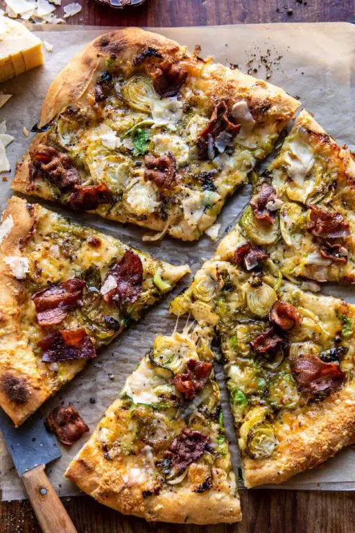Brussel Sprout and Bacon Pizza