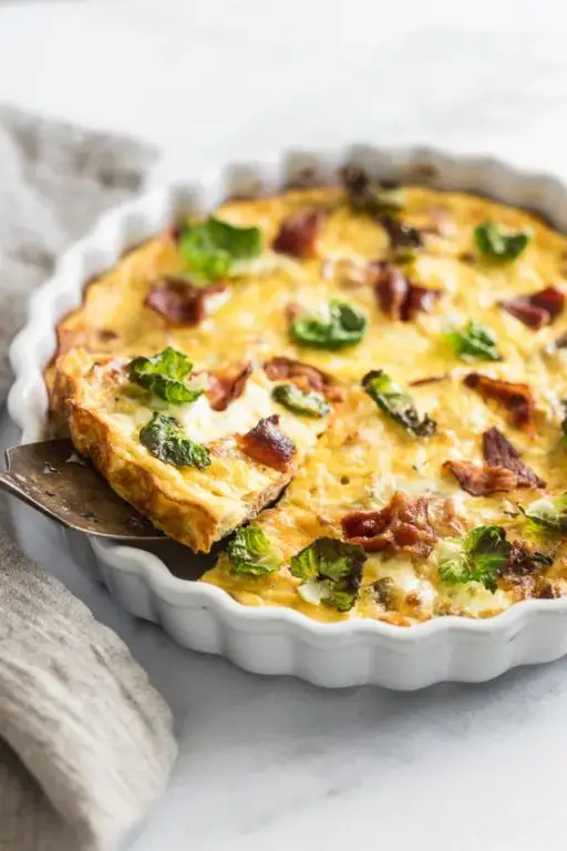Brussel Sprout and Bacon Quiche
