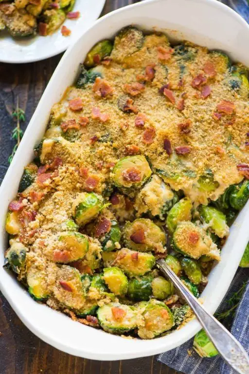 Brussels Sprouts and Bacon Casserole