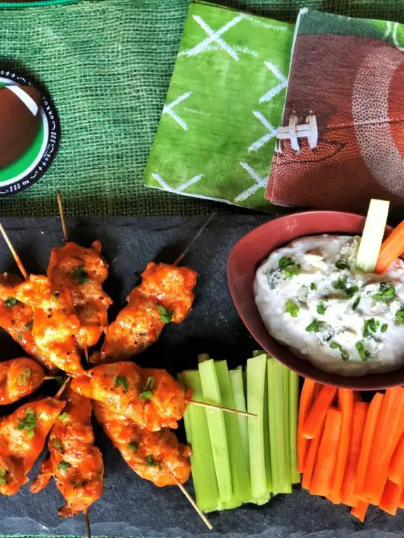 Buffalo Blue Cheese Chicken Kabobs