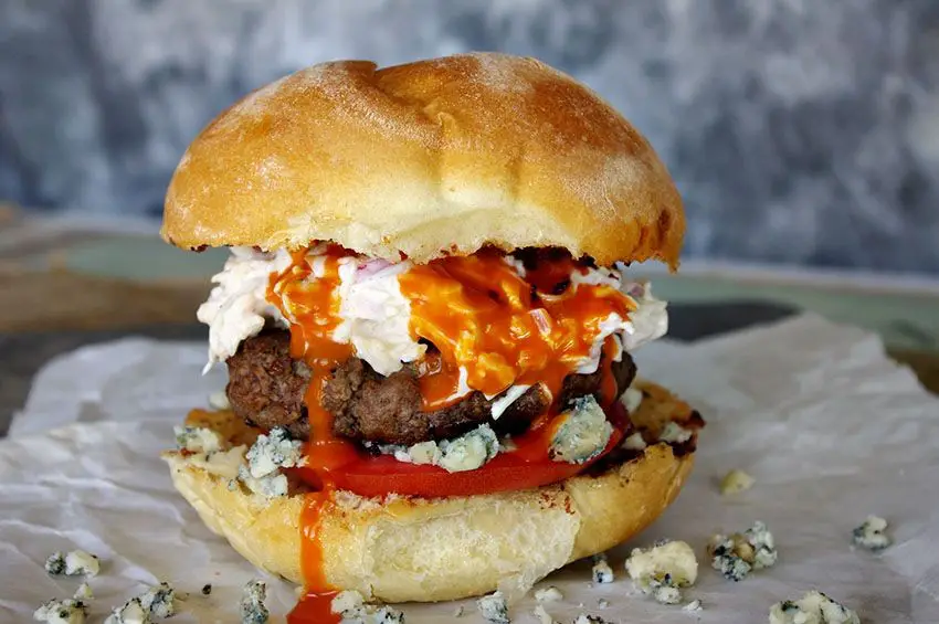 Buffalo Blue Cheese Hamburger Air Fryer Recipe