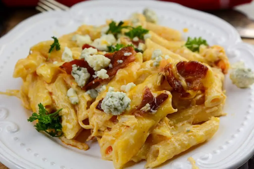 Buffalo Chicken Blackstone Pasta