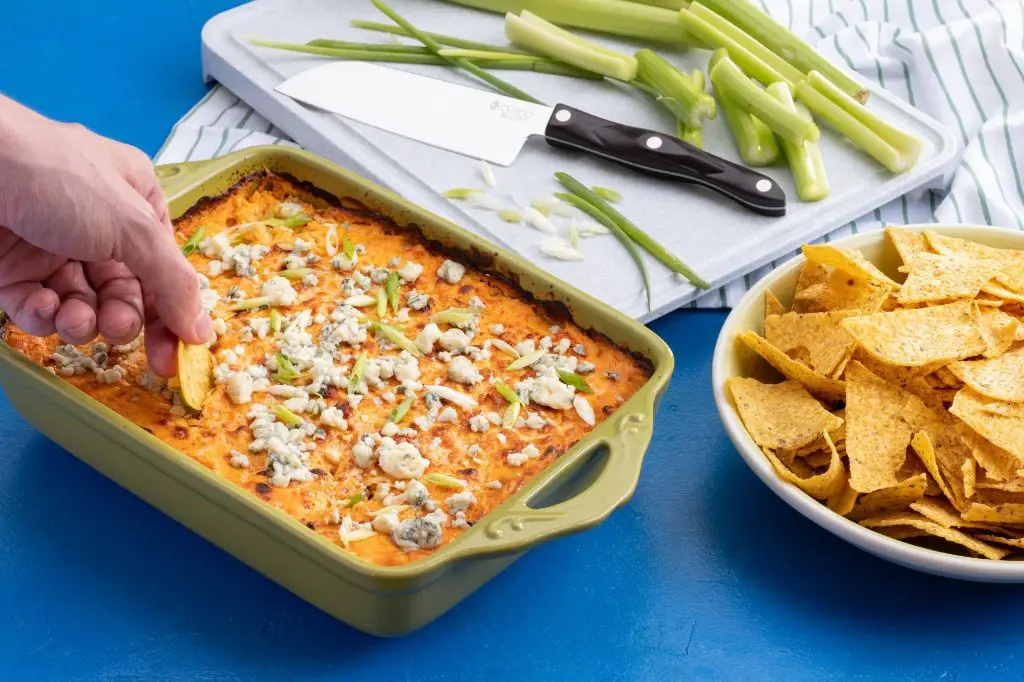 Buffalo Chicken Dip with Tortilla Chips