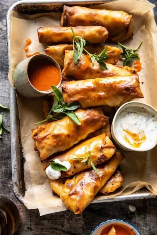 Buffalo Chicken Egg Rolls