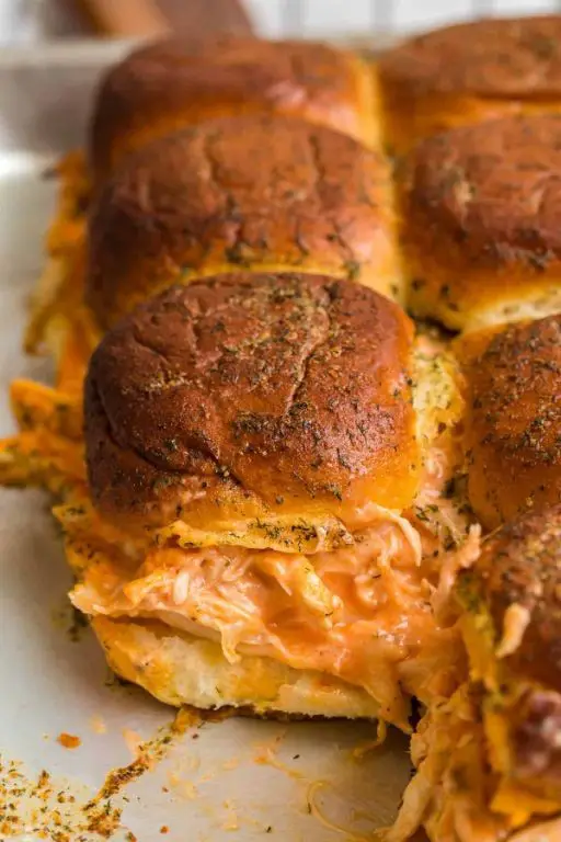 Buffalo Chicken Hawaiian Roll Sliders