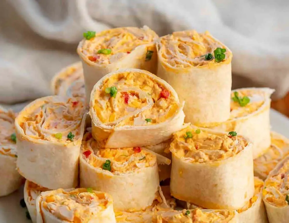 Buffalo Chicken Pinwheels with Ranch Dressing