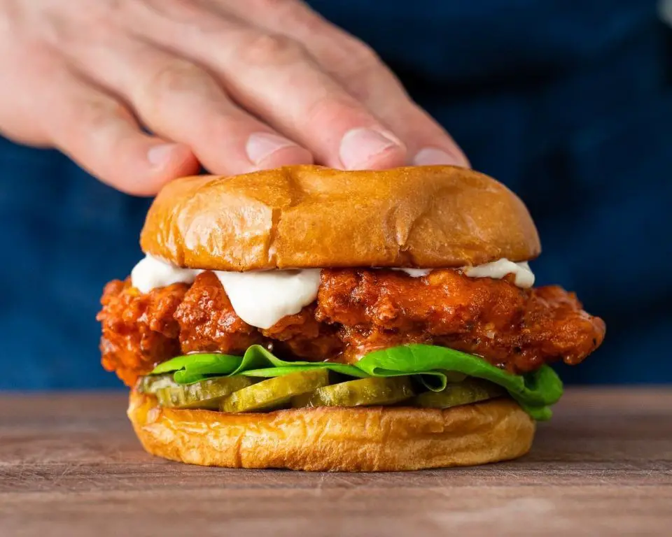 Buffalo Chicken Sandwich with Blue Cheese Dressing