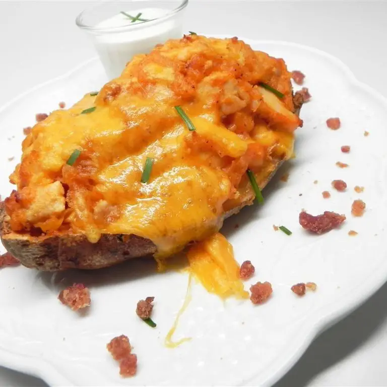 Buffalo Chicken Twice Baked Potatoes