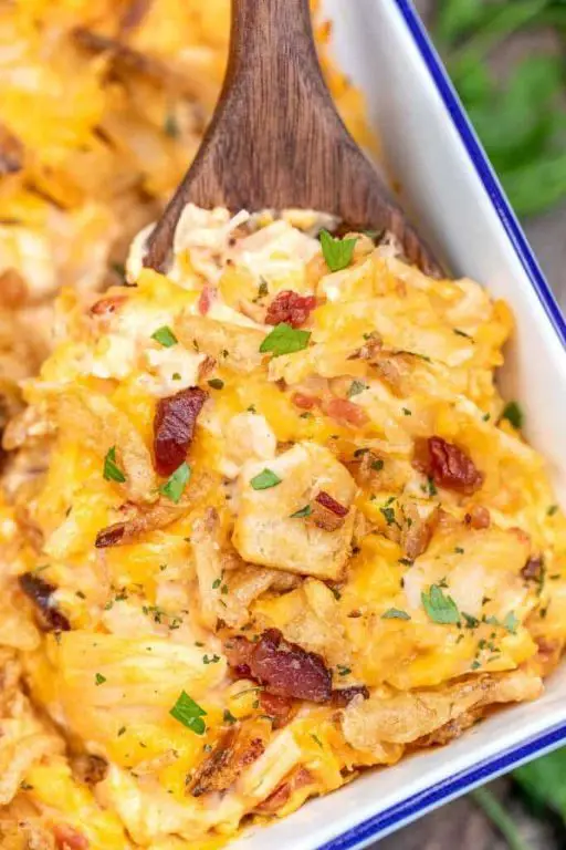 Buffalo Chicken and Hash Brown Bake
