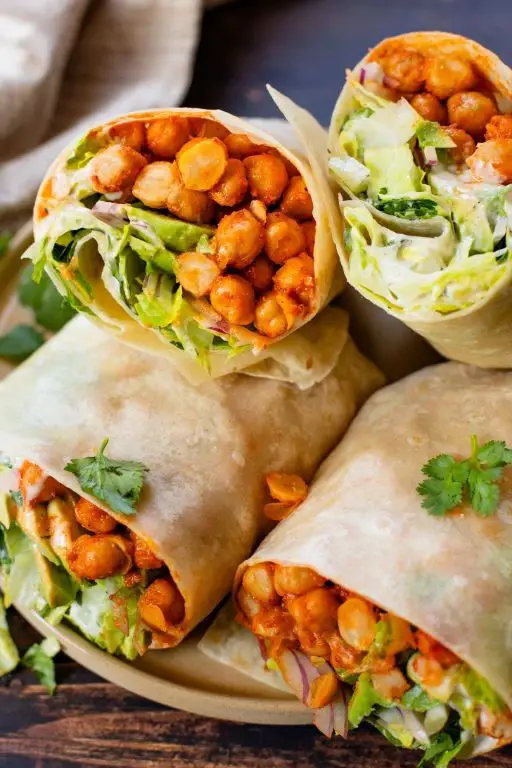 Buffalo Chickpea and Ranch Wrap
