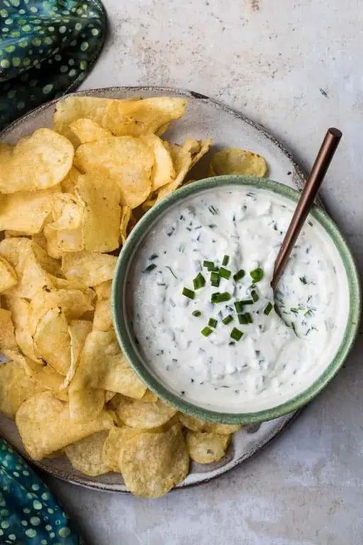 Buffalo Chips with Sour Cream and Chives