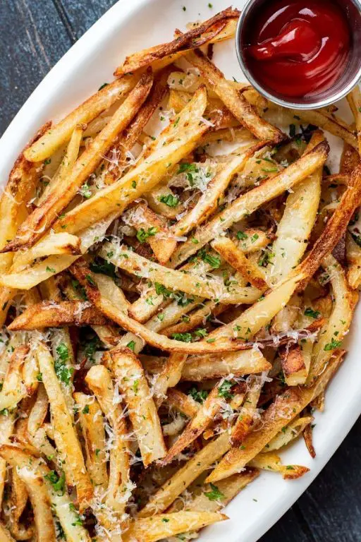 Buffalo Chips with Truffle Oil and Parmesan