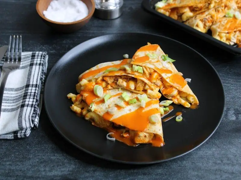 Buffalo Mac and Cheese Quesadillas