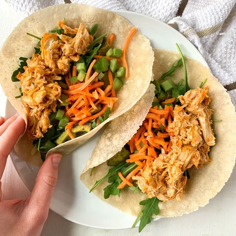 Buffalo Ranch Shredded Chicken Tacos